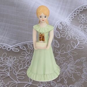 Vintage Enesco Growing Up Birthday Girl Figurine Age 11 Birthday Blonde 1981